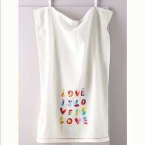 Anthropologie Love is Love Dish Towel NWT